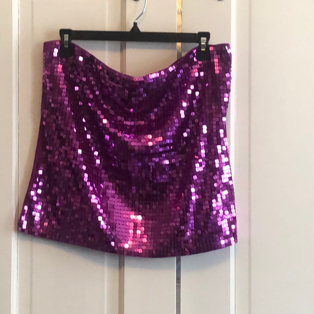 Sequined tube top